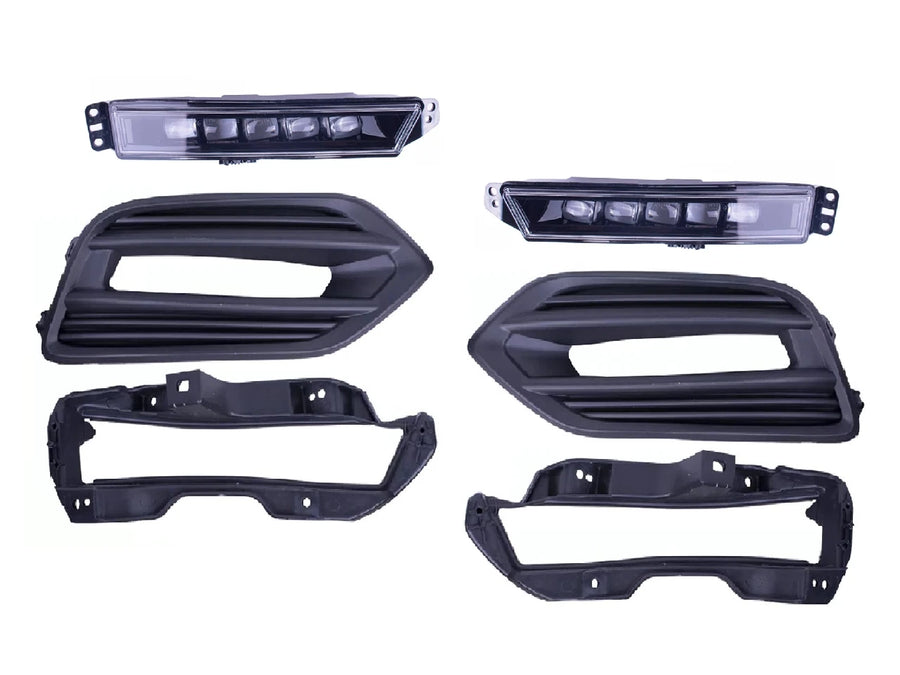 2019-2021 Honda HRV HR-V Touring Left Right Front Bumper LED Fog Light Lamp With Cover & Bracket Set - Texas-e-parts