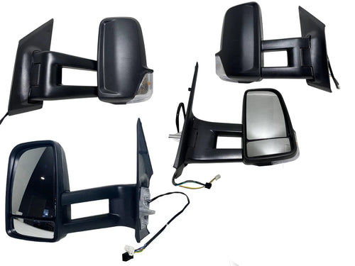 2019-2021 Benz Sprinter Left Right Front Door Side Rear View Mirror Long Arm Set - Texas-e-parts