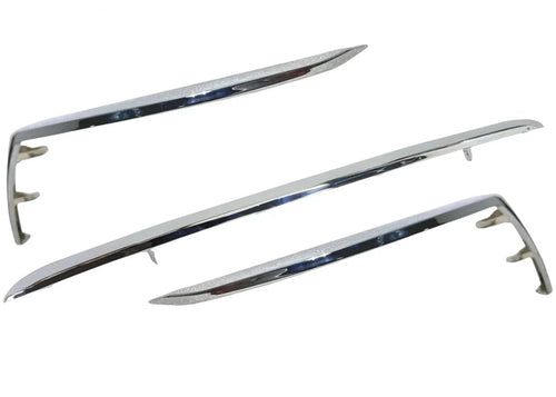 2021-2024 Nissan Kicks Nissan Kicks S SV Left Right Lower Front Bumper Chrome Molding Trim 3-PCS - Texas-e-parts