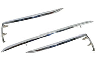 2021 2022 2023 2024 Nissan Kicks Nissan Kicks S SV Left Right Lower Front Bumper Chrome Molding Trim 3-PCS