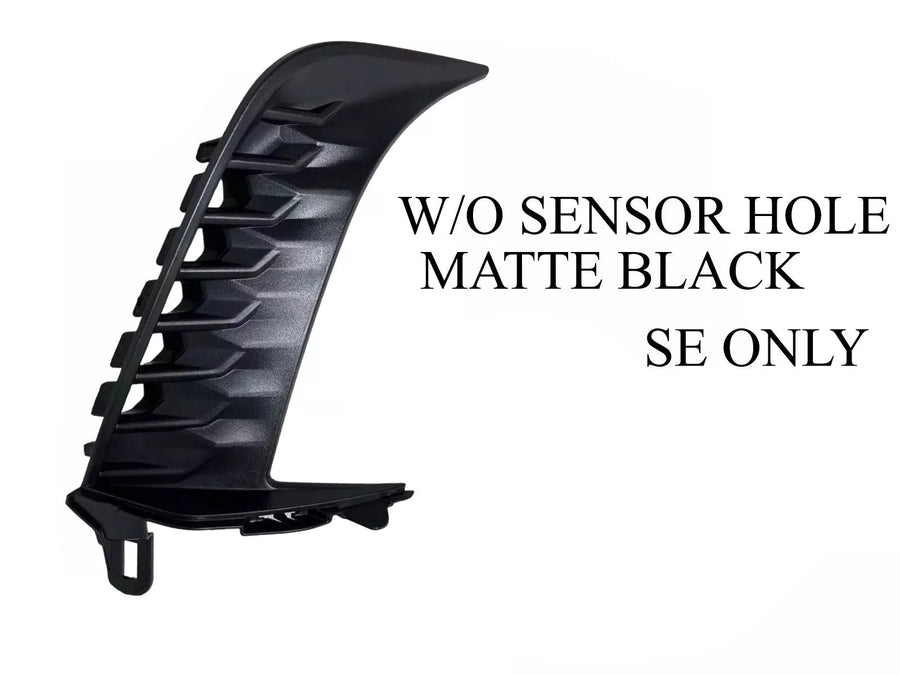 2025 Toyota Camry SE Right Front Bumper Side Molding Trim W/o Sensor Hole Matte Black - Texas-e-parts