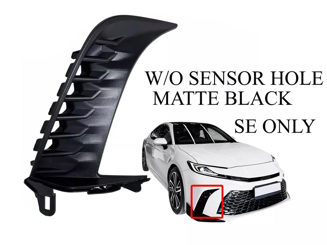 2025 Toyota Camry SE Right Front Bumper Side Molding Trim W/o Sensor Hole Matte Black