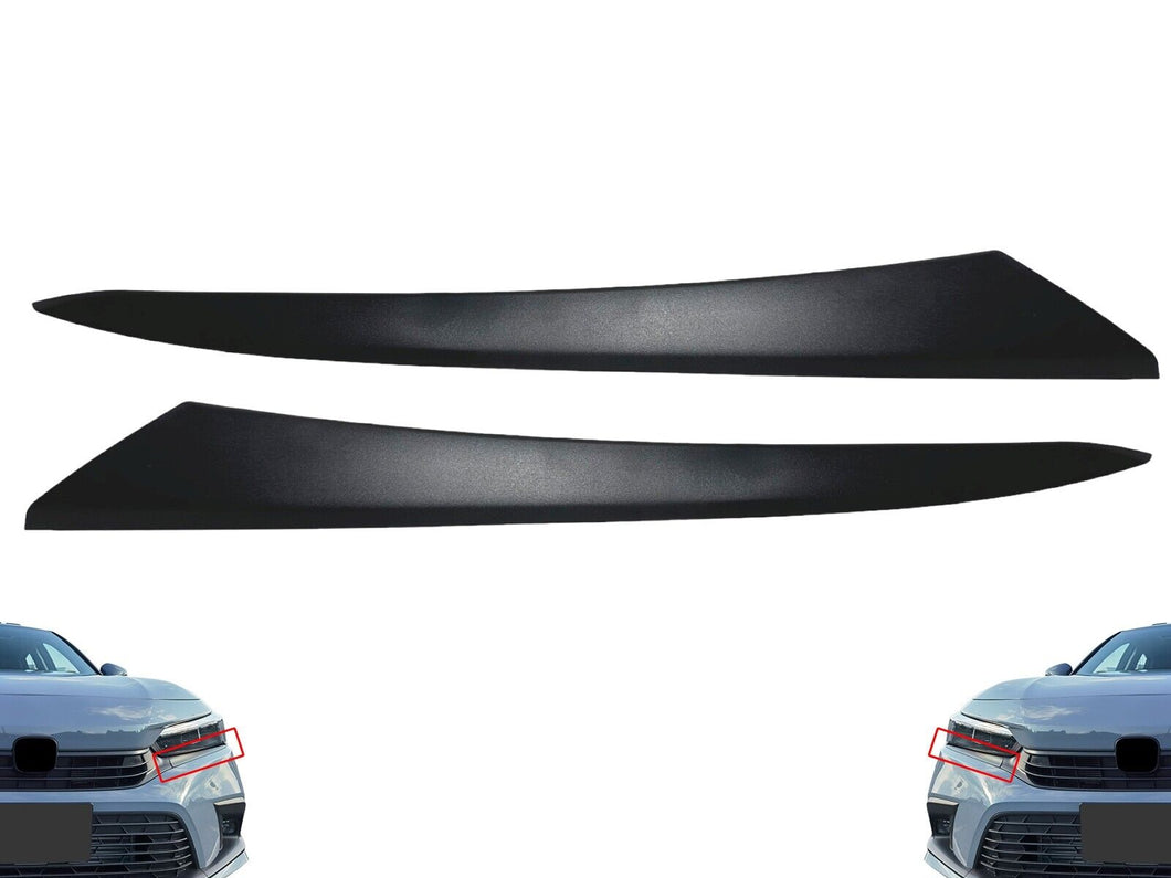 2022 2023 2024 Honda Civic Headlight Molding Trim Black Left Right Side - Texas-e-parts
