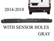 2014 2015 2016 2017 2018 Ram Promaster 1500 2500 3500 Rear Bumper Center Middle Cover With Sensor Holes Gray