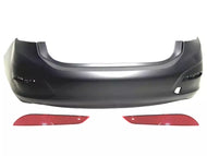 2016 2017 2018 2019 Chevrolet Cruze Rear Bumper Cover With Left Driver & Right Passenger Reflector