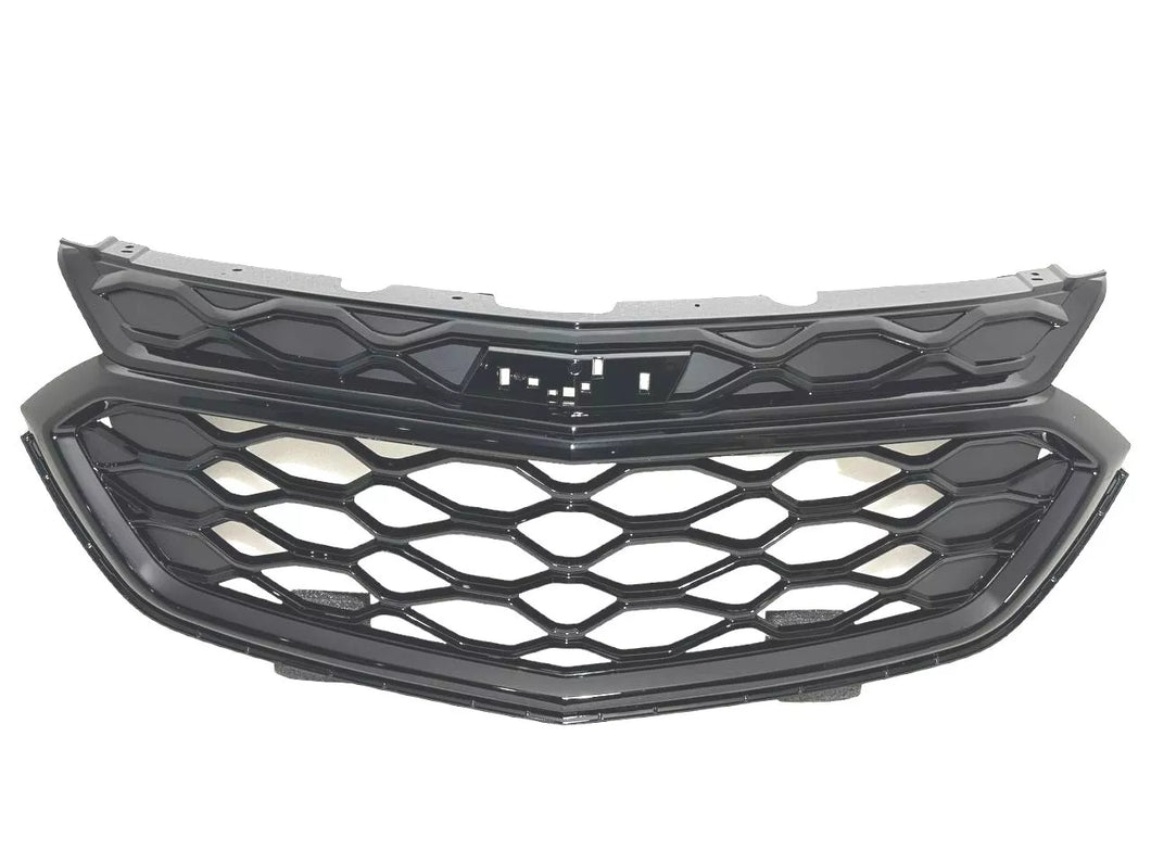 2018 2019 2020 2021 Chevrolet Equinox Front Bumper Upper Grille Gloss Black - Texas-e-parts