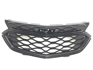 2018 2019 2020 2021 Chevrolet Equinox Front Bumper Upper Grille Gloss Black - Texas-e-parts