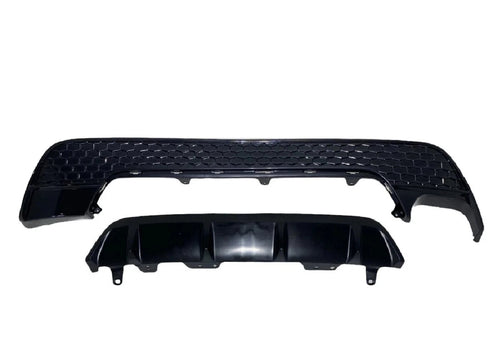 2020-2022 Toyota Corolla XSE SE Rear Bumper Lower Valance With Molding Trim Gloss Black - Texas-e-parts