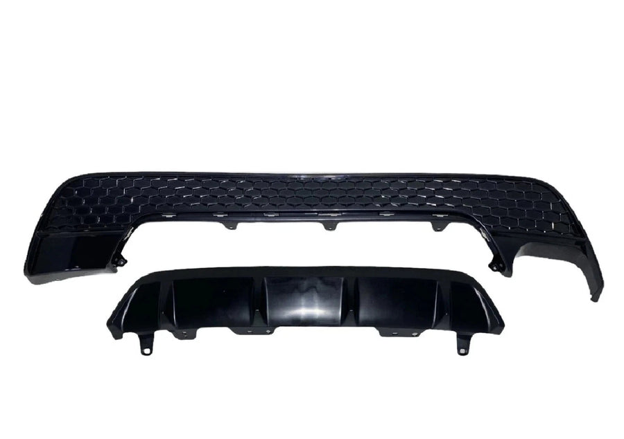 2020-2022 Toyota Corolla XSE SE Rear Bumper Lower Valance With Molding Trim Gloss Black - Texas-e-parts