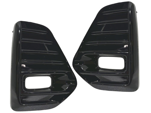 2021 2022 2023 Nissan Kicks SR Front Bumper Fog Light Cover Left & Right Side Gloss Black - Texas-e-parts