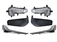 2016 2017 2018 Chevrolet Malibu Front Bumper Running Light Lamp Cover Chrome Left Driver & Right Passenger Set