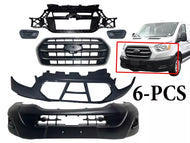 2020 Ford Transit 150 250 350 350HD Front Bumper Upper Lower Cover Grille With Camera Option Inner Bracket & Fog Light Cover 6-PCS
