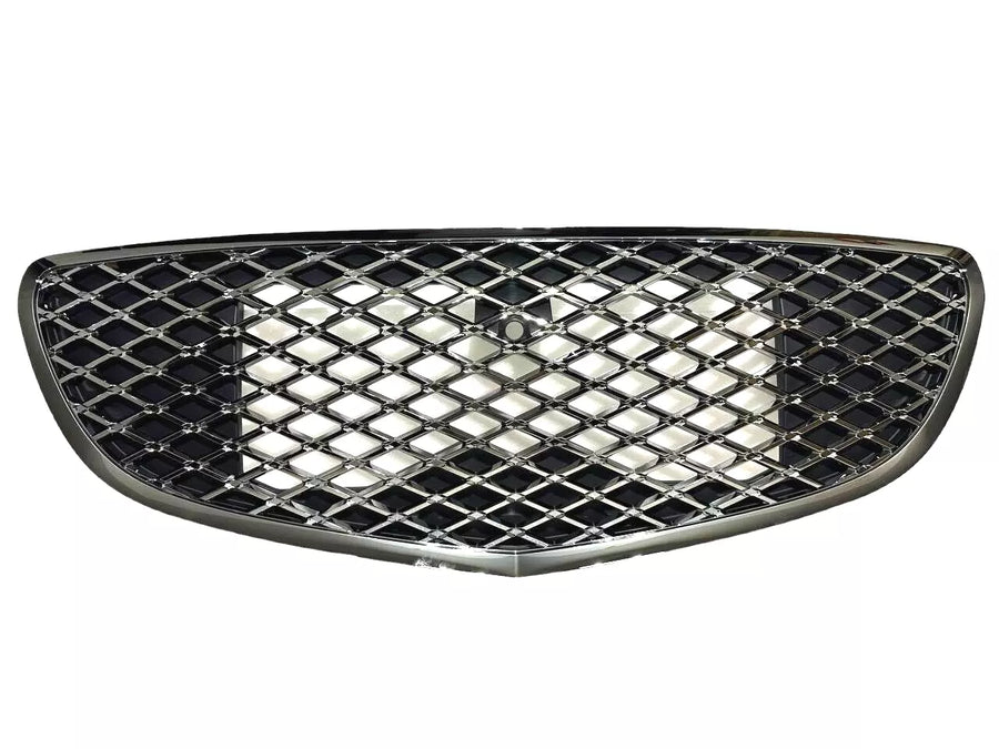 2022-2023 Genesis GV70 Front Bumper Upper Grille With Camera Option Dark Chrome Mesh - Texas-e-parts