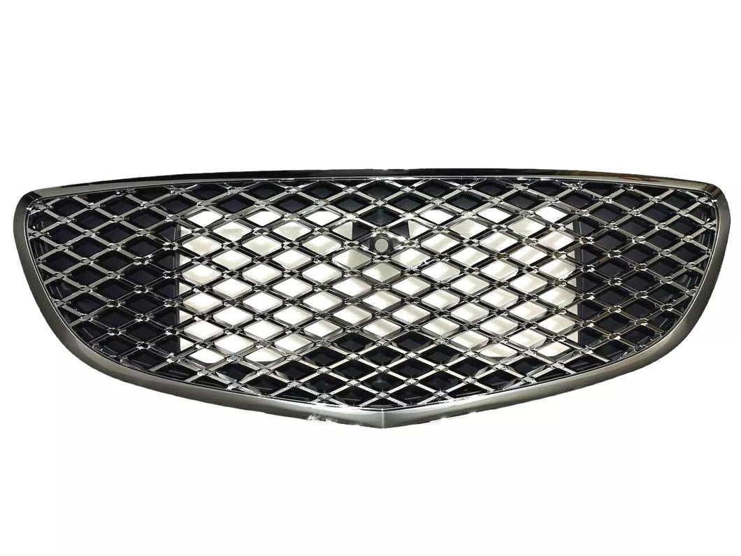 2022-2023 Genesis GV70 Front Bumper Upper Grille With Camera Option Dark Chrome Mesh - Texas-e-parts
