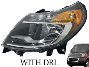 2014 2015 2016 2017 2018 2019 2020 2021 2022 Ram Promaster 1500 2500 3500 Front Headlight With DRL Left Driver Side - Texas-e-parts