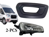 2020 2021 2022 2023 2024 Ford Transit 150 250 350 350HD E-Transit Right Front Bumper Fog Light Lamp With Cover Passenger Side