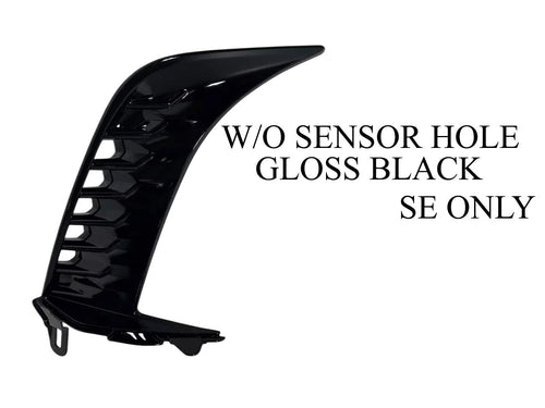 2025 Toyota Camry SE Right Front Bumper Side Molding Trim W/o Sensor Hole Gloss Black - Texas-e-parts