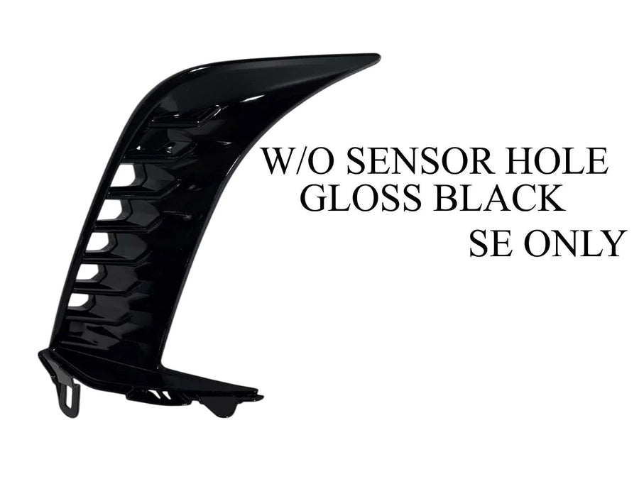 2025 Toyota Camry SE Right Front Bumper Side Molding Trim W/o Sensor Hole Gloss Black - Texas-e-parts