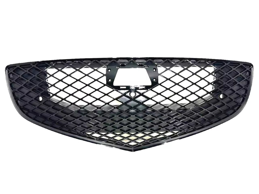 2021 2022 2023 Genesis G80 Front Bumper Upper Grille With Sensor Holes & Camera Option Gloss Black - Texas-e-parts