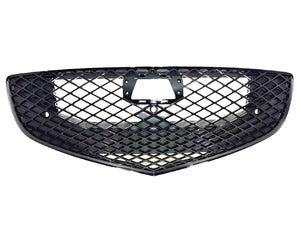 2021 2022 2023 Genesis G80 Front Bumper Upper Grille With Sensor Holes & Camera Option Gloss Black - Texas-e-parts