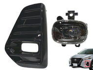 2021 2022 2023 Nissan Kicks SR Front Bumper Fog Light Lamp With Cover Left Driver Side Gloss Black - Texas-e-parts