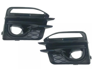 2014 2015 2016 2017 Infiniti Q50 Q50s Front Bumper Fog Light Cover Left Driver & Right Passenger Set Gloss Black