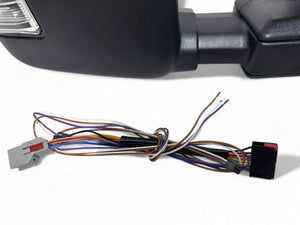 2017 2018 2019 2020 2021 2022 Ford F-250 F-350 Super Duty Right Front Door Side Rear View Mirror Heated Signal Puddle Light Power Adjustment With BSM (Blind Spot Monitoring) Chrome Textured Passenger