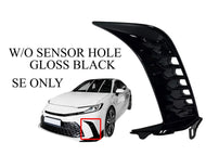 2025 Toyota Camry SE Left Front Bumper Side Molding Trim W/o Sensor Hole Gloss Black