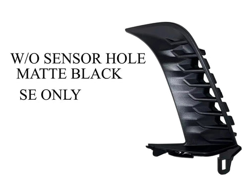 2025 Toyota Camry SE Left Front Bumper Side Molding Trim W/o Sensor Hole Matte Black - Texas-e-parts
