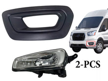 Load image into Gallery viewer, 2020 2021 2022 2023 2024 Ford Transit 150 250 350 350HD E-Transit Left Front Bumper Fog Light Lamp With Cover Driver Side