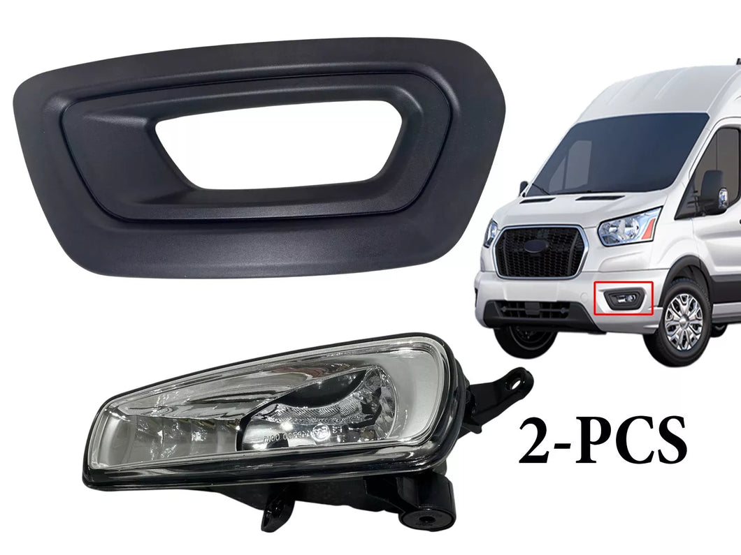 2020 2021 2022 2023 2024 Ford Transit 150 250 350 350HD E-Transit Left Front Bumper Fog Light Lamp With Cover Driver Side