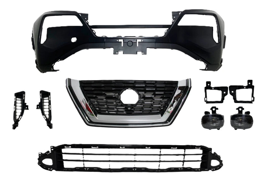 2021-2023 Nissan Rogue Front Bumper Upper Lower Grille Fog Light Lamp Bracket Side Outer Grille Left Right