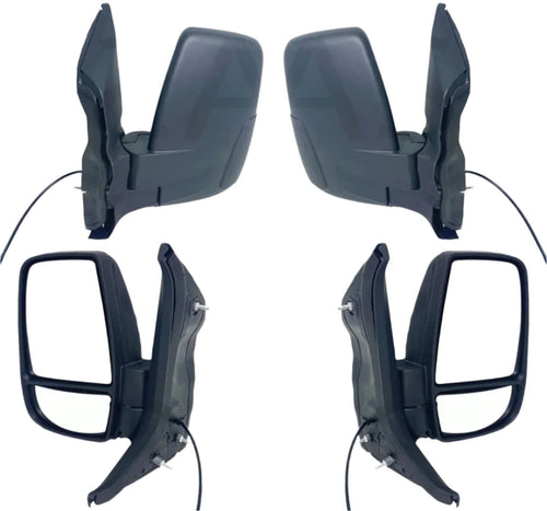 2015-2024 Ford Transit Front Left Right Door Side Rear View Mirror Short Arm Set Driver Passenger - Texas-e-parts