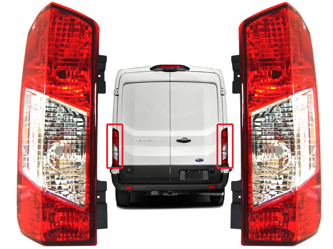 2015 2016 2017 2018 2019 2020 2021 2022 2023 2024 Ford Transit 150 250 350 350HD Left Right Rear Tail Light Set W/o Bulbs - Texas-e-parts