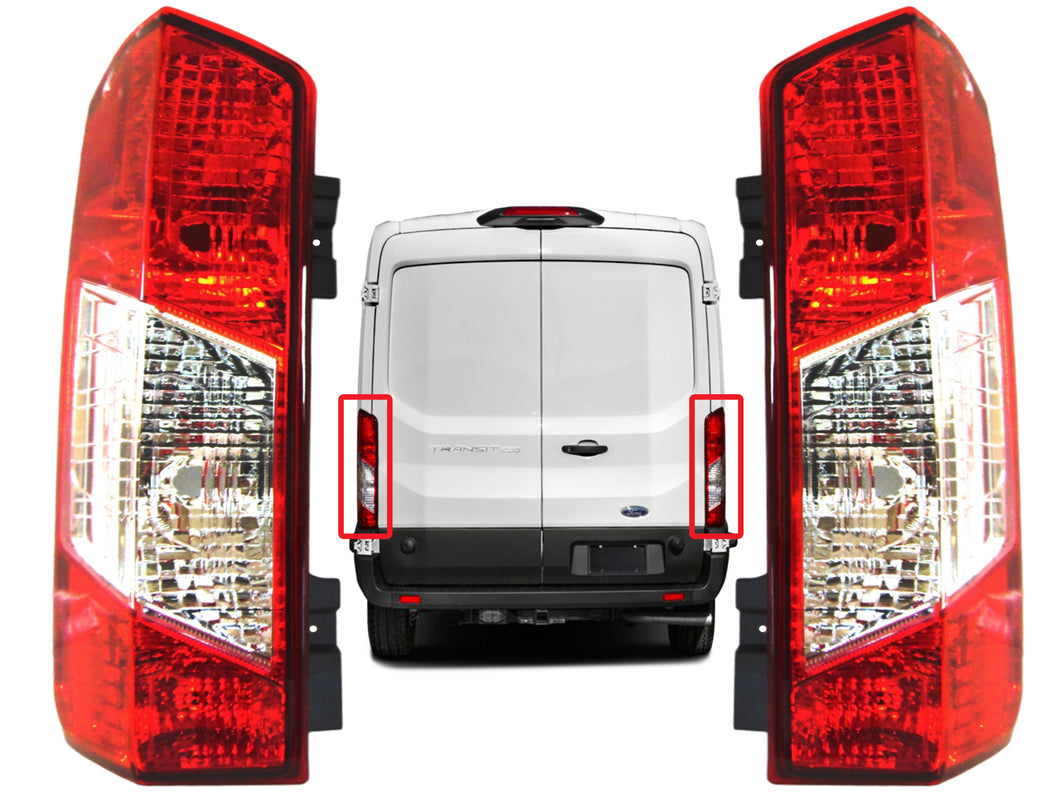 2015 2016 2017 2018 2019 2020 2021 2022 Ford Transit 150 250 350 350HD Left Right Rear Tail Light Set W/o Bulbs