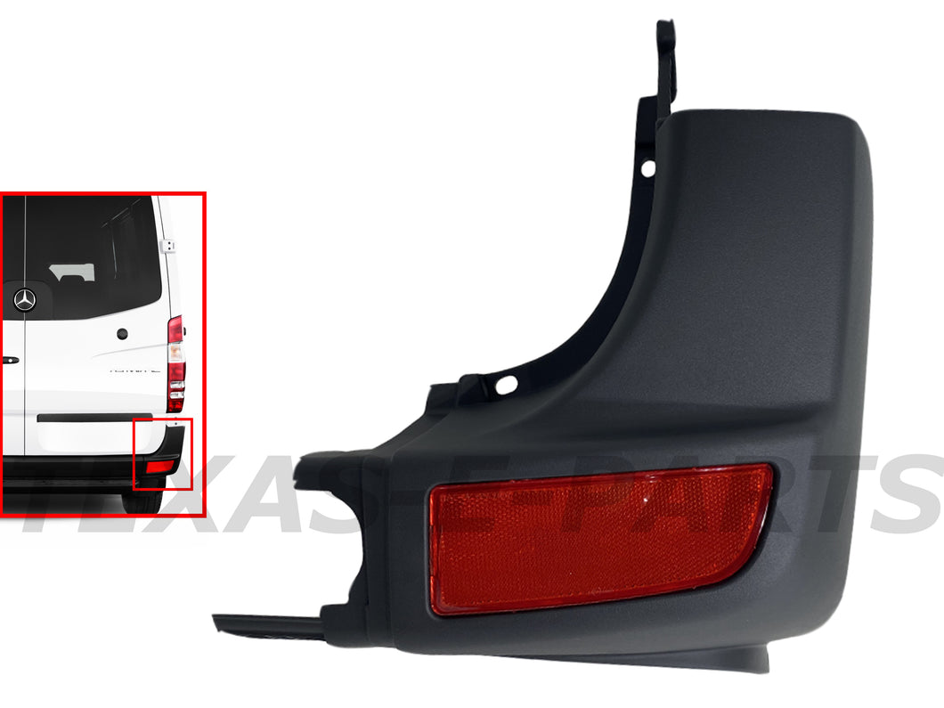 2010-2018 Mercedes Benz Sprinter 1500 2500 3500 Right Passenger Rear Bumper Side Cover With Reflector