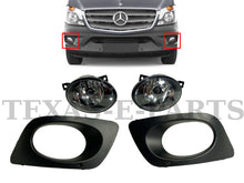 Load image into Gallery viewer, 2014 2015 2016 2017 2018 Mercedes Benz Sprinter 1500 2500 3500 Front Bumper Fog Light Lamp With Cover Set Left Right