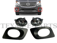 2014 2015 2016 2017 2018 Mercedes Benz Sprinter 1500 2500 3500 Front Bumper Fog Light Lamp With Cover Set Left Right - Texas-e-parts