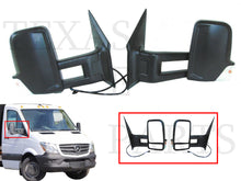 Load image into Gallery viewer, 2006-2018 Mercedes Sprinter Van Side Rear View Long Arm Mirror Pair Left Right Driver Passenger
