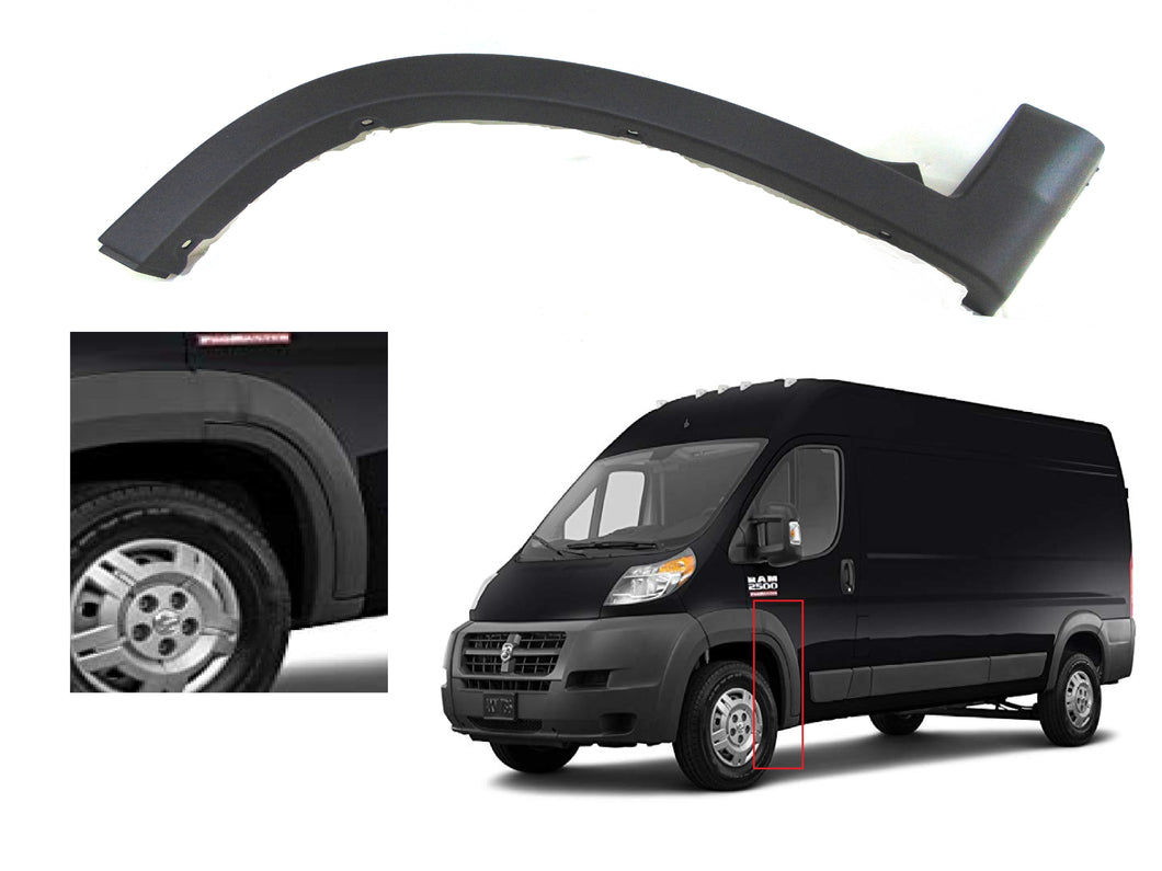 2014 2015 2016 2017 2018 Ram ProMaster 1500 2500 3500 Left Driver Front Flare Scuff Plate Trim - Texas-e-parts