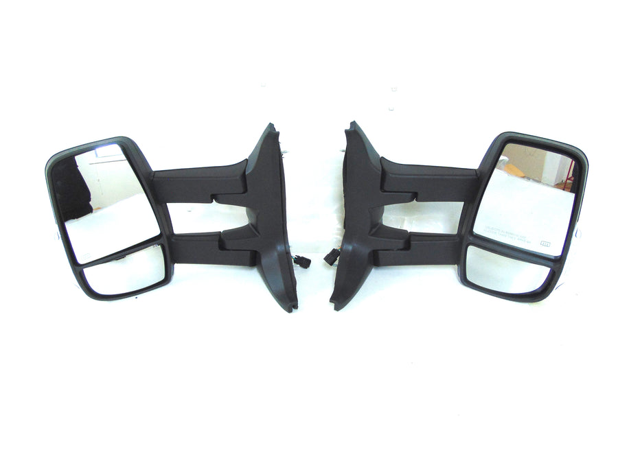 2015 2016 2017 2018 2019 2020 2021 2022 2023 2024 Ford Transit Left Right Front Door Side Rear View Mirror W Signal Long Arm Pair - Texas-e-parts