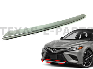 2018-2020 Toyota Camry XSE SE Front Bumper Lower Molding Trim Silver - Texas-e-parts