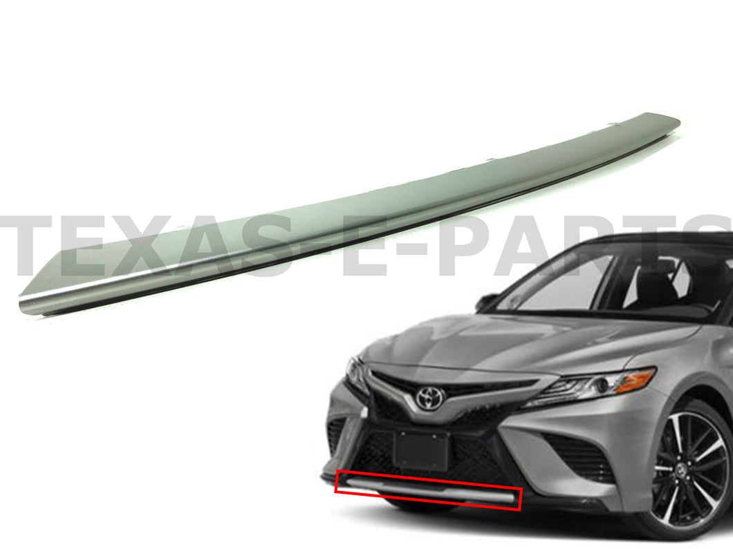 2018-2020 Toyota Camry XSE SE Front Bumper Lower Molding Trim Silver - Texas-e-parts