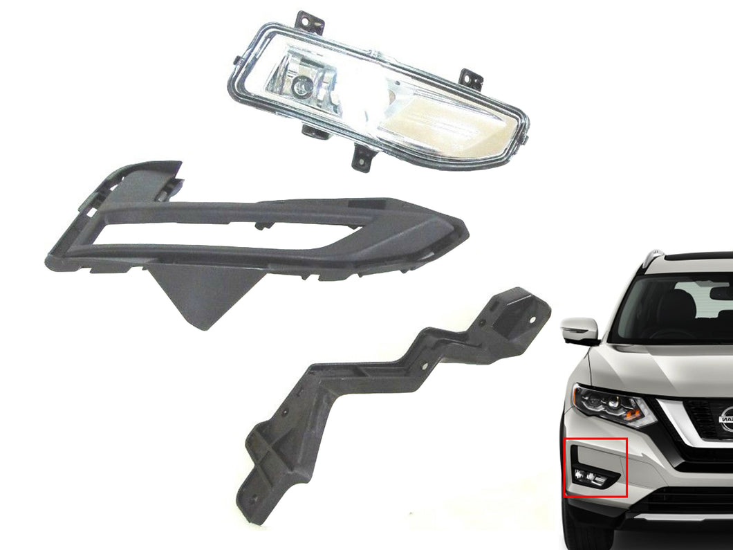 2017 2018 2019 2020 Nissan Rogue Right Passenger Fog Light Lamp Cover - Texas-e-parts