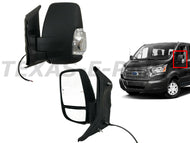 2015 2016 2017 2018 2019 2020 2021 2022 2023 2024 Ford Transit 150 250 350 Front Left Door Side Rear View Mirror Short-Arm Power Heated Signal - Texas-e-parts