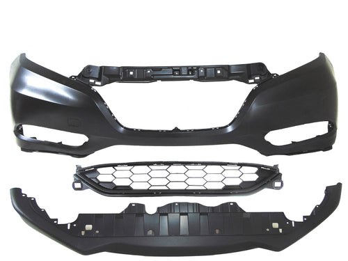 2016 2017 2018 Honda HR-V HRV Front Bumper Cover With Lower Grille & Lower Valance Cover Panel - Texas-e-parts