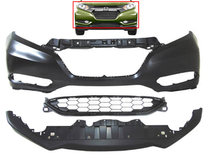 2016 2017 2018 Honda HR-V HRV Front Bumper Cover With Lower Grille & Lower Valance Cover Panel