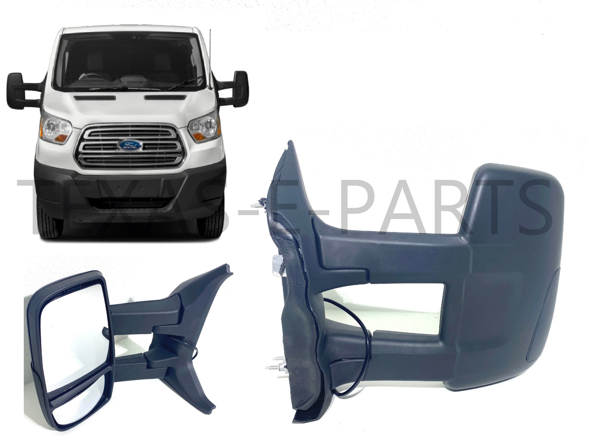 PENSUN Right Side Mirror Assembly For 2014-2022 Ford Transit 150/250/350/350 HD – Heated, Convex, Manual Fold – Black