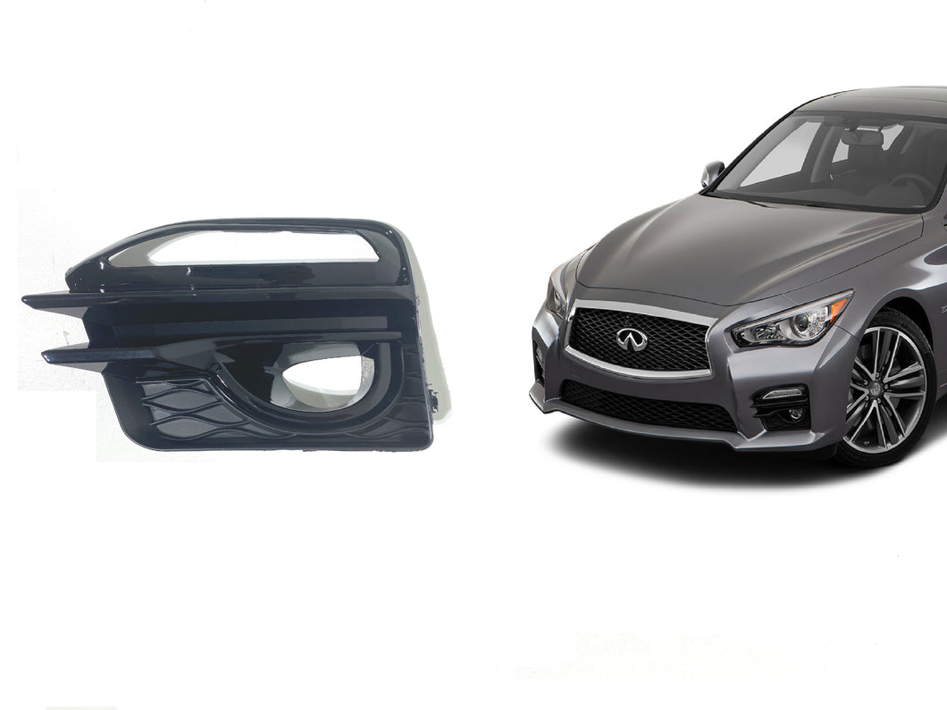 2014-2017 Infiniti Q50 Q50s Fog Light Cover Lamp Bezel Left Driver - Texas-e-parts