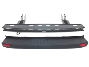 2015 2016 2017 2018 2019 2020 2021 2022 2023 2024 Ford Transit Rear Bumper Cover Without Sensor Holes With Reflectors & Reinforcement Bracket - Texas-e-parts